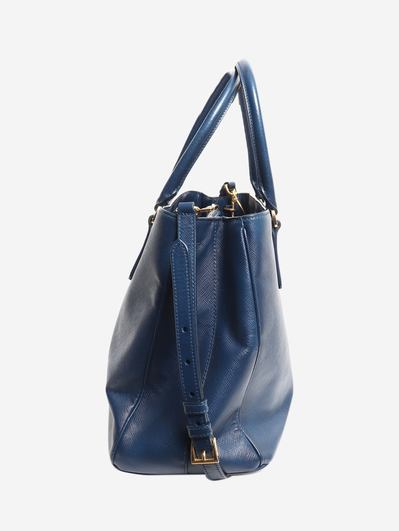 Blue Saffiano leather Galleria 2way bag