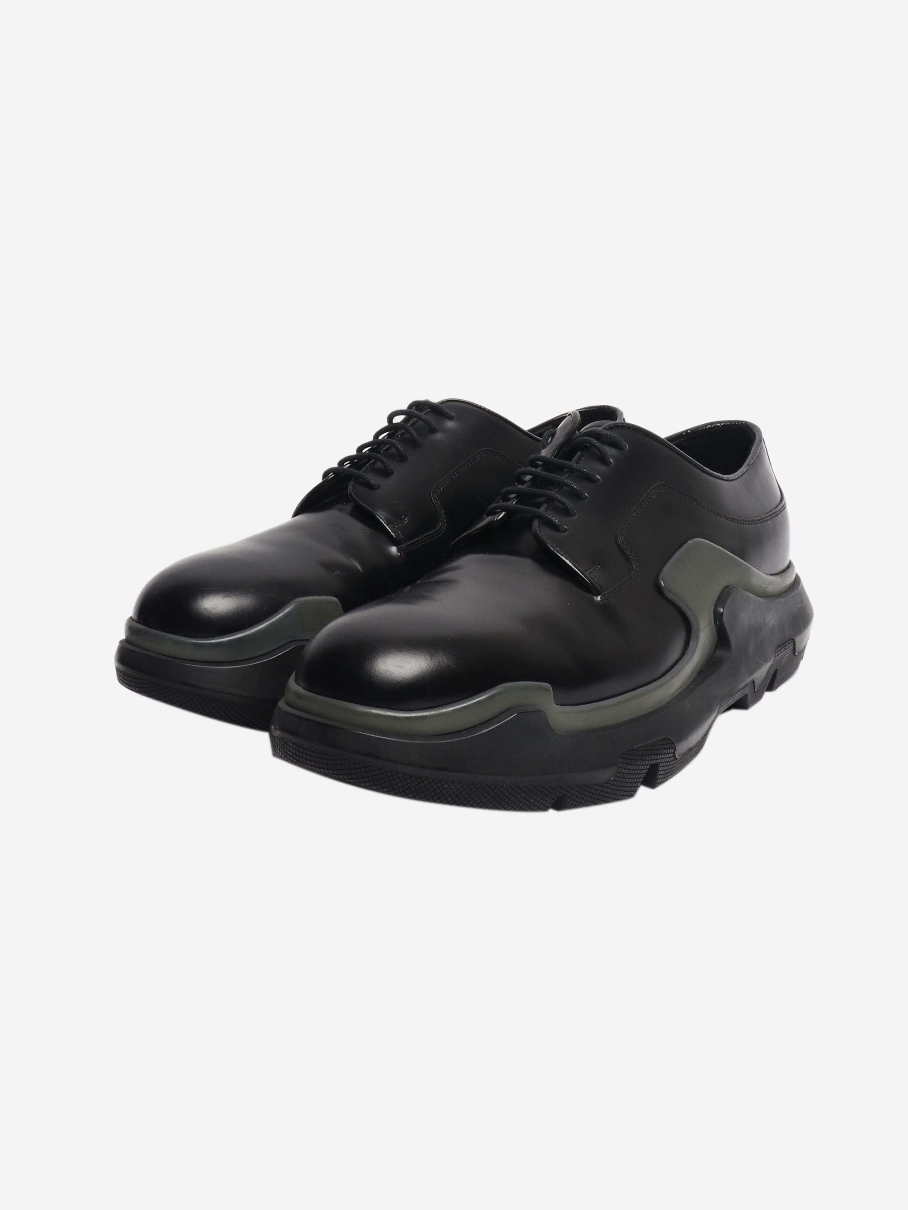 Black platform brogues - size UK 6.5 Flat Shoes Prada 
