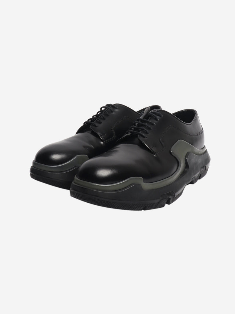 Black platform brogues - size UK 6.5 Flat Shoes Prada 