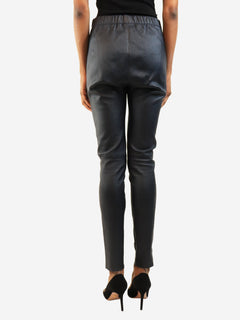Navy leather leggings - size UK 12 Trousers Joseph 