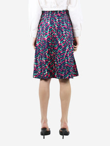 Louis Vuitton Multi A-line printed silk midi skirt - size UK 8