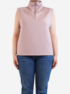 Varley Light pink half-zip tank top - size M