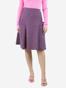 Philosophy Purple star patterned midi skirt - size UK 8