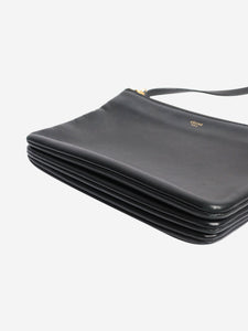Celine Black Trio leather pouch bag