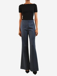 Midnight blue straight-leg trousers - size UK 8 Trousers The Row 