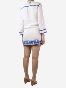 Isabel Marant Etoile White embroidered kaftan dress - size UK 10