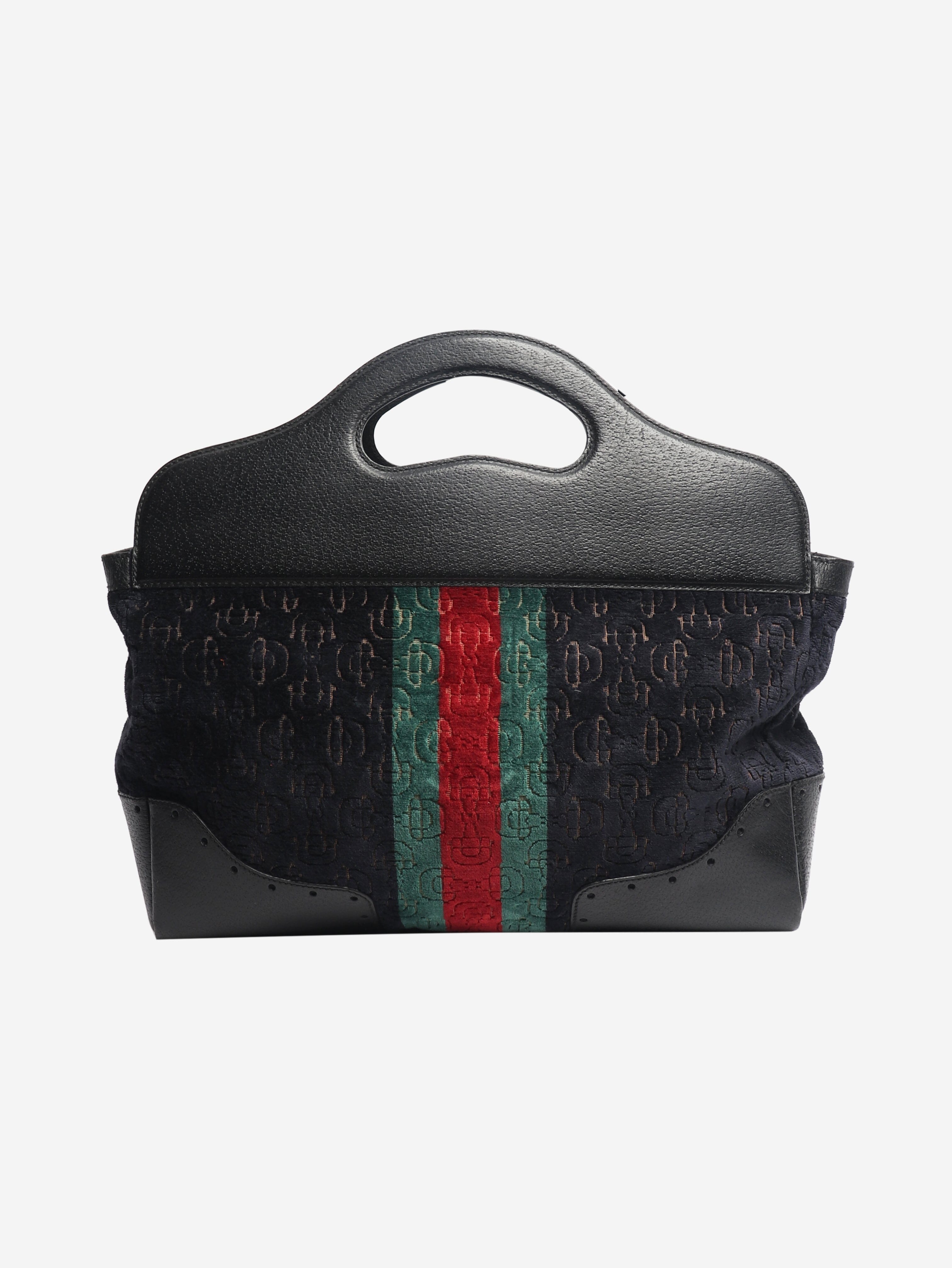 Navy velvet Horsebit tote bag Tote Bags Gucci 
