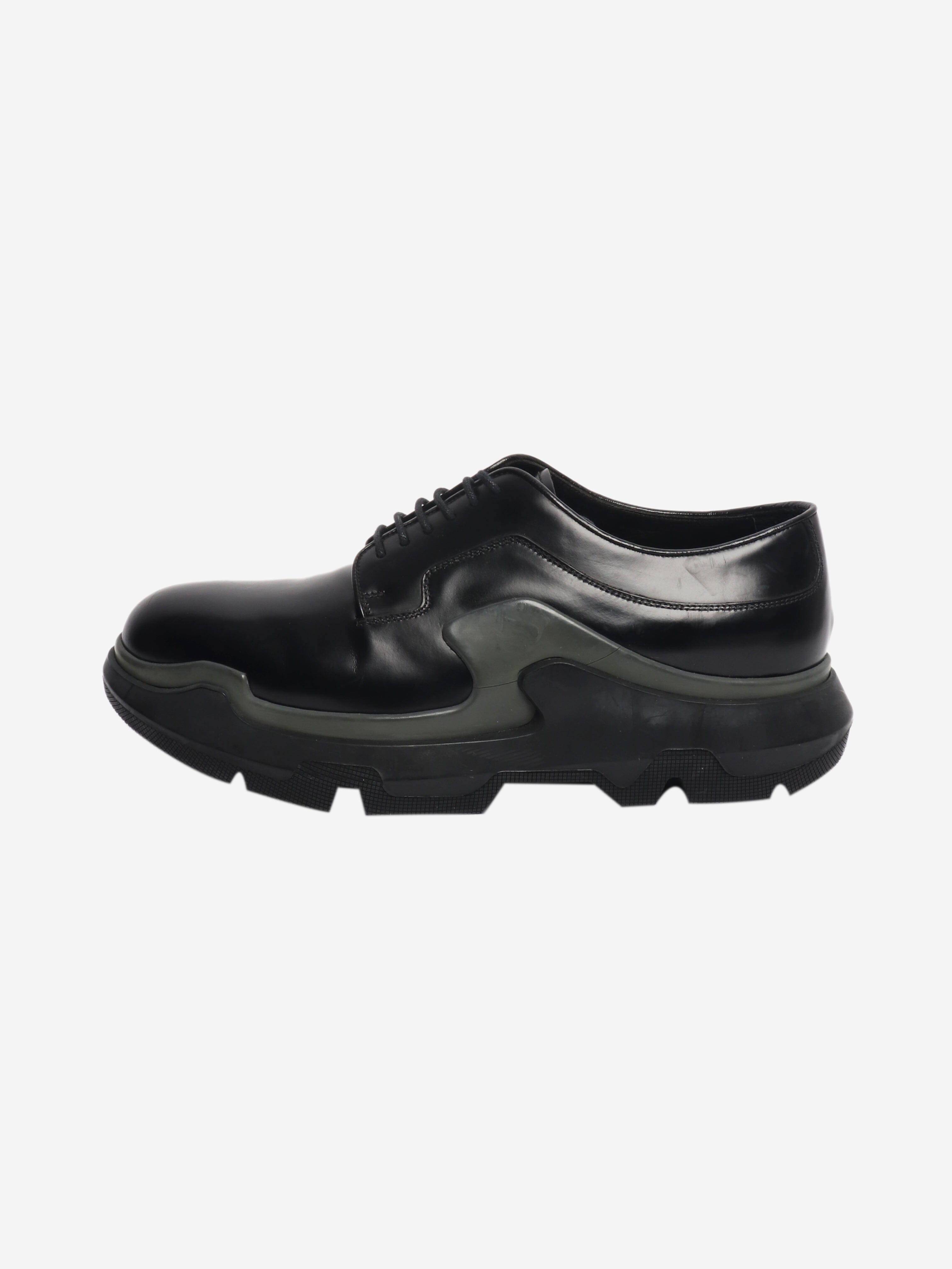 Black platform brogues - size UK 6.5 Flat Shoes Prada 