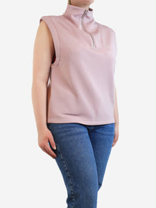 Varley Light pink half-zip tank top - size M