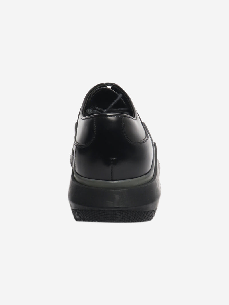 Black platform brogues - size UK 6.5 Flat Shoes Prada 