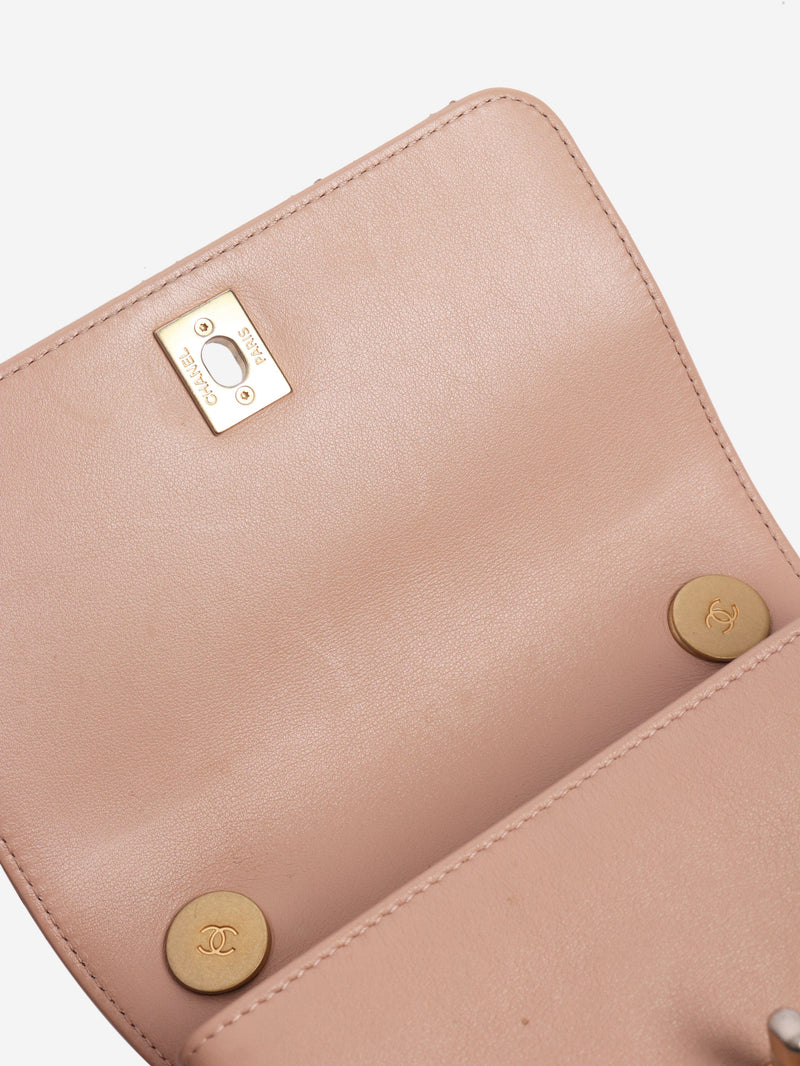 Dusty pink pearl chain mini flap bag Bags Chanel 