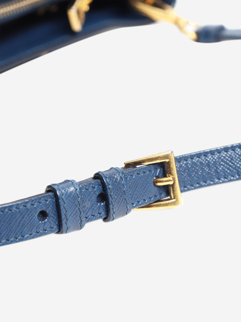 Blue Saffiano leather Galleria 2way bag