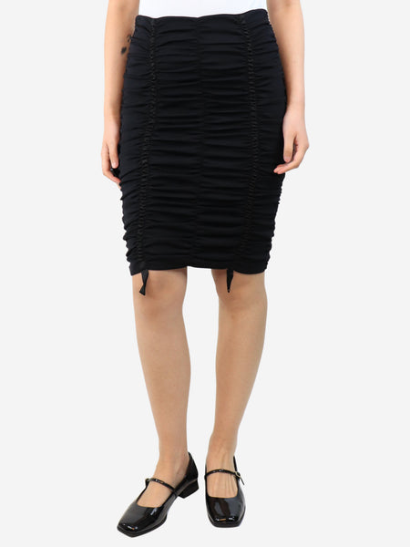 Black ruched mini skirt - size S product image