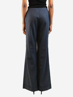 Midnight blue straight-leg trousers - size UK 8 Trousers The Row 