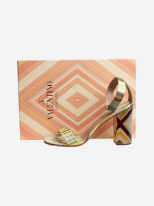 Valentino Multicolour patterned sandal heels - size EU 38.5