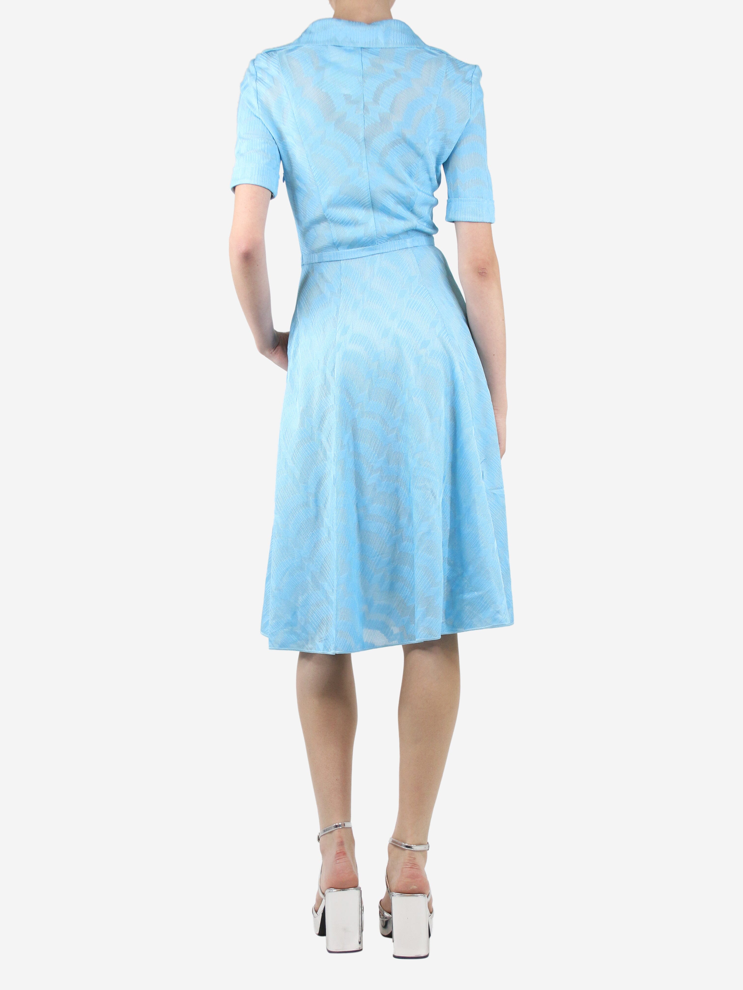 Light blue jacquard midi dress - size UK 6 Dresses Missoni 