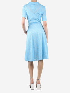 Missoni Light blue jacquard midi dress - size UK 6