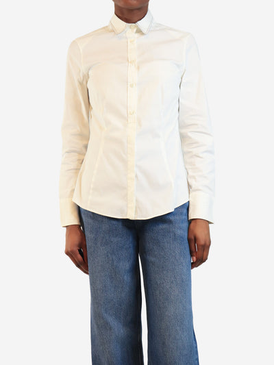 White monili-collar shirt - size S Tops Brunello Cucinelli 