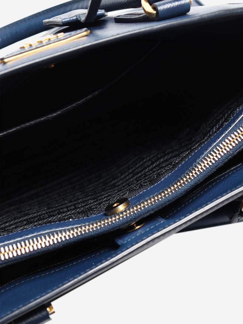 Blue Saffiano leather Galleria 2way bag