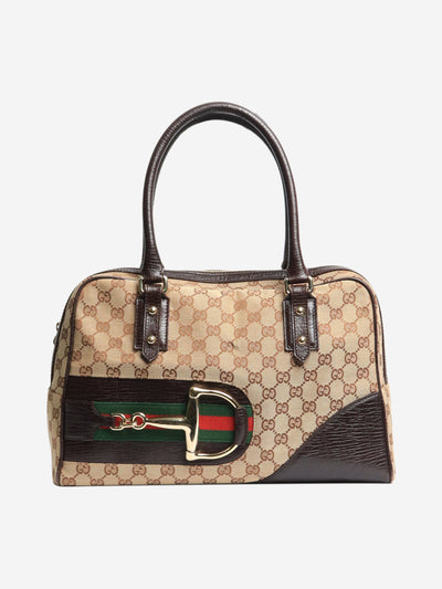 Brown Hasler Rabbit GG canvas bag Top Handle Bags Gucci 