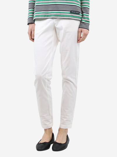 White cotton trousers - size UK 8 Trousers Vince 