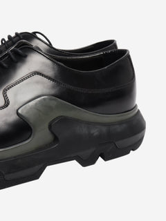 Black platform brogues - size UK 6.5 Flat Shoes Prada 