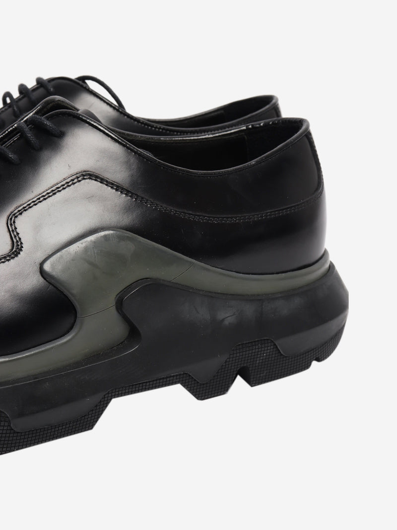 Black platform brogues - size UK 6.5 Flat Shoes Prada 