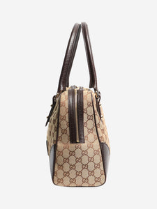 Gucci Brown Hasler Rabbit GG canvas bag