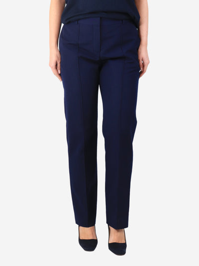 Navy straight-leg trousers - size UK 12 Trousers Celine 
