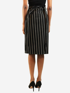 Black pinstripe midi wrap skirt - size UK 8 Skirts Balenciaga 
