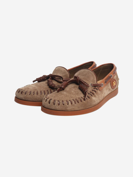 Brown suede deck shoes - size EU 39 (UK 6) alternate image