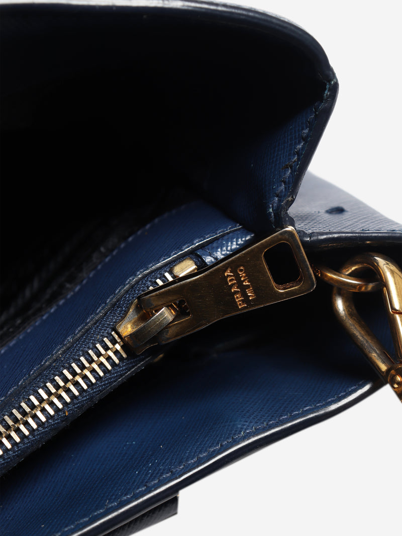 Blue Saffiano leather Galleria 2way bag