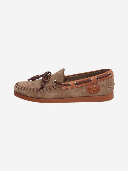 Brown suede deck shoes - size EU 39 (UK 6) product image
