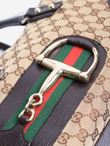Gucci Brown Hasler Rabbit GG canvas bag