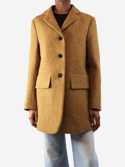 Mustard Harris Tweed single breasted blazer - size UK 6 Coats & Jackets Margaret Howell 
