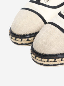 Chanel Neutral Derby espadrille shoes - size EU 41.5