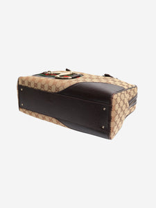 Gucci Brown Hasler Rabbit GG canvas bag