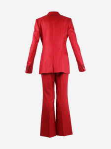 Gabriela Hearst Red double-breasted wool-blend suit set - size UK 6