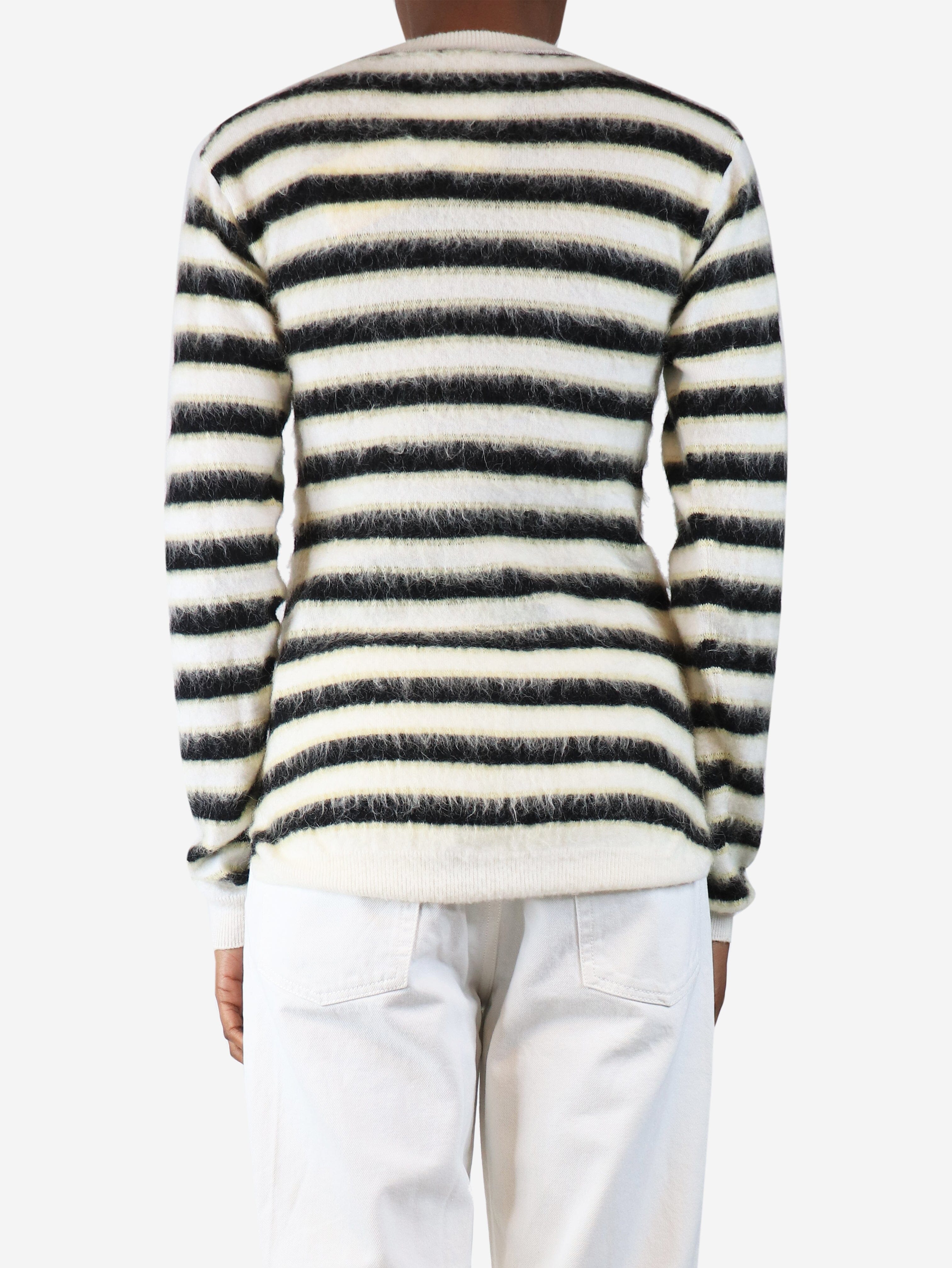 White wool stripe jumper - size UK 8 Knitwear Marni 