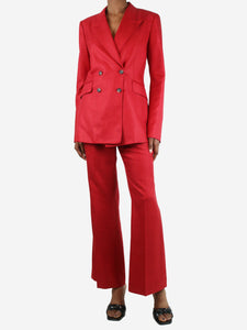 Gabriela Hearst Red double-breasted wool-blend suit set - size UK 6