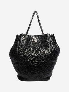 Black 2008 patent leather quilted tote bag Tote Bags Chanel 