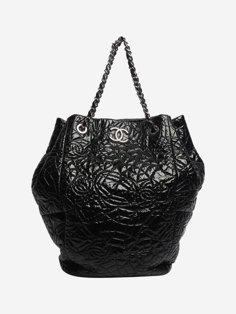 Black 2008 patent leather quilted tote bag Tote Bags Chanel 