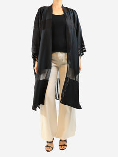 Black silk-blend cover-up - size S Beachwear Eskandar 