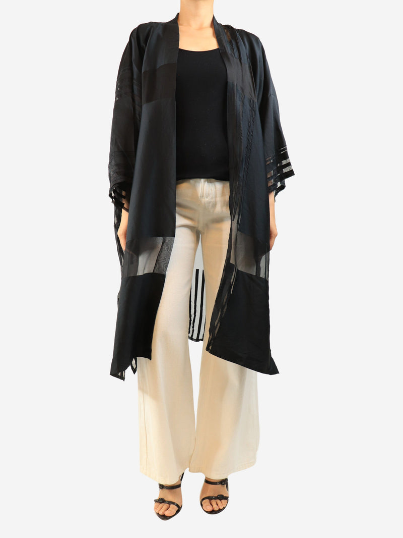 Black silk-blend cover-up - size S Beachwear Eskandar 