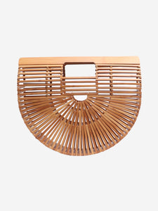 Cult Gaia Brown Ark bamboo top handle handbag