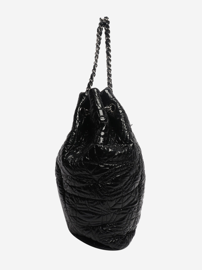 Black 2008 patent leather quilted tote bag Tote Bags Chanel 