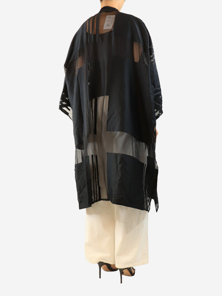 Black silk-blend cover-up - size S alternate image