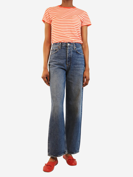 Blue straight-leg jeans - size UK 4 alternate image