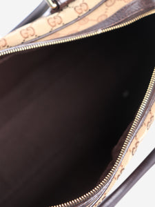 Gucci Brown Hasler Rabbit GG canvas bag