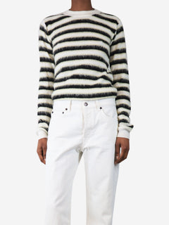 White wool stripe jumper - size UK 8 Knitwear Marni 